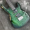 Прозрачный нефритовый зеленый музыкальный мужчина JP6 Электрическая гитара высочайшее качество John Petrucci Signature Musicman 6 строк Пользовательские Гутарры болт на шее