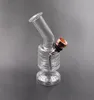 Wholesale clear cheap mini Beaker Glass oil Rig Dab Bong Smoking Hookah metal Bowl tobacco smoking pipe