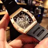 Men's automatic mechanical watch Japan West iron city movement natural rubber watchband size 50x42mm316 fine steel LDPI