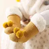 Baby Thicker Warm Socks D FlowerRabbit Soft Plush Foot Socks Newborn Breathable Anti Slip Knitted Knee High Socks J220621