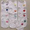 Multicolor Heart Baby Feeding Bibbs Waterproof Cotton Soft Drool Bib Gift för spädbarn Toddler Högkvalitativ burpdukar