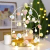 Strings LED 20 Colorful Fur Ball Light String INS Girl Heart Home Cute Furry For Indoor Bedroom Party Holiday Christmas DecorLED