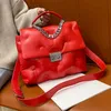 Winter Retro Women's Shoulder padded quilted Bag luxury designer handbag Shopper Bags Space Pad Cotton Female 220401