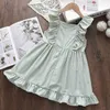 Melario Cute Girls Dresses 2022 New Fashion Kids Casual Party Ruffles Stripe Costumes 어린이 의류 공주 드레스 멍청이 G220518