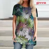 여성 패션 T 캐주얼 O- 넥 티셔츠 인쇄 느슨한 짧은 슬리브 플러스 크기 상단 XS-9XL 220511