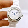 Women Ceramic Watch 3D Camellia Fashion Casual Women's Quartz Adalit Wrist Watch Watch2202