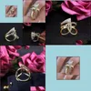 Band Rings Luxury Irregar Magical Witch Ring Super Cool Accessories Gadget Golden Twist Winding Women Jewelry Personality Drop Bdehome Dhypa