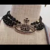 Aereo per perle nera a tre strati Empress Dowager Collana a catena del collo di Saturno Nuovo Style1495965