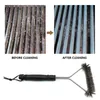 Barbecue Grill BBQ Brosse Propre Outil Accessoires Poils En Acier Inoxydable Brosses De Nettoyage Antiadhésives 220813