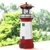 Solar Power LED Lighthouse Light z obrotową wiązką CM Home Ogród Ogród Dekoracja ogrodzenia Lampa Lampa Fairy Light J220531