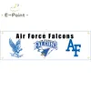 130gsm 150d material NCAA Air Force Falcons Flag de impressão de dupla face 1,5*5ft (45cm*150cm) Warp malha banner decoração voando home Garden Flagggg Flagggg