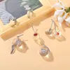 Pendientes colgantes de araña de acrílico Irregular transparente moda oro geométrico corazón círculo aro viaje boda joyería regalo para mujeresDan