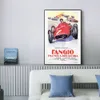 FANGIO-Póster de coche de carreras, pintura en lienzo, impresión nórdica, decoración de pared del hogar, imagen artística para decoración de sala de estar sin marco