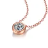 925 Silver Necklace Pendant Round Cut 1.0ct D Color White Moissanite Pass Diamond Test for Women Elegant Necklace