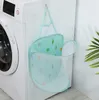 Panier à linge mural en maille, seau domestique Transparent multi-fonctions, grande capacité, paniers en tissu sale, article de rangement à domicile