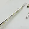 Flûte C Tune en cuivre plaqué argent, 16 touches, trous fermés, Instrument de musique professionnel avec étui