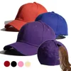 Berretto da baseball tinta unita per donna Primavera Estate Cappellino da sole Sport Cappello da corsa Messy High Bun tail Girl Caps 220629