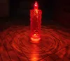 LED Electronic Candle Light Party Decoration Rose Pattern Refraction Projection Birthday Wedding Christmas Halloween Glowing Props Clear Case Smokeless