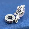 100% 925 Sterling Silver Murano Glass Pink Turtle Dangle Bead Fits European Pandora Jewelry Charm Bracelets