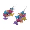 Dangle & Chandelier 1Pair Fashion Elegant Color Butterfly Long Drop Earrings Jewelry Statement Earring For WomenDangle