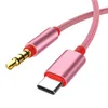 USB Type C To 3.5mm Audio Cable Audio Aux Cable For Samsung S20 S10 Car Headphone Speaker Wire Line 3.5 Jack Aux USBC Audio Cord