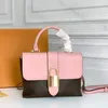 M44080 LOCKY BB bolso de hombro clásico para mujer, bandolera de diseñador, bolsos de cuero de moda para mujer, bolsos con solapa y candado M44141