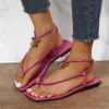 Sandals Ladies Fashion Summer Solid Color Leather Rhinestone Flip Flops Beach Closed Toe For Women DressySandals