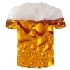 WBW3D T Shirt Men's Disual Tee Tee Stirts Funny Beer Print T-Shirt Men Summer Style Party Tops Tops Lixtity T Shirt Street Wear L220704