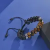 Brins de perles magnétiques hématite bracelets hommes oeil de tigre pierre perle couple pour femmes soins de santé aimant aide perte de poids bijouxperlé Lars2
