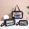 Storage Boxes & Bins Large-capacity Portable Travel Cosmetic Bag With Zipper Handbag Household Goods Waterproof Transparent BagStorage