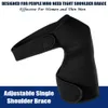 Sposafe justerbar gym sportvård Enkel axelstöd Back Brace Guard Strap Wrap Belt Band Pads Black Bandage Men wo