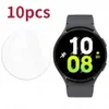 10pcs para Samsung Galaxy Watch 5 Pro 45mm 44mm 40mm Protetor de tela de vidro temperado Smart Watch Watch Clear HD Anti-Scratch Protection Film