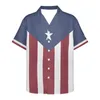 Men's Casual Shirts Men's Men's Big Size Hip Hop Beach Vacation Men Clothing Summer Short Sleeve Button Shirt PUERTO Tribal Fashion