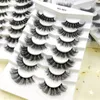 7 Pairs Russian Strip Lashes Fluffy Curl False Eyelashes Natural 3D Volume Fake Lashes