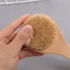 Brosse de bain sèche pour le corps, épurateur de dos antidérapant, manche court en bois, poils naturels, douche, masseur exfoliant b1011