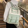 Backpack Style Bagjulyccino Women Nylon Candy Color Waterproof School School for Teenager Girl Patchwork Feminino Mochila 220723