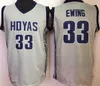 NCAA Georgetown Hoyas Allen Iverson College Jerseys 3 Basketball High School 33 Patrick Ewing University Team Color Navy Blue White Grey Green Yellow Black Sport