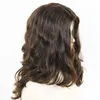 Nouvelle tendance 100% européenne cuticule alignée vierge cheveux humains perruques juives soie haut brun foncé pour femme blanche rapide Express