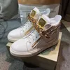 Plate-forme masculine Mode Confortable Double Zippers Sneakers Casual Outdoor Martin Bottes Hommes Marque High Top Snakeskin Sneakers Taille 35-46 asdadwasdaws