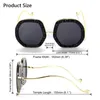 Solglasögon överdimensionerade för kvinnor Luxury Shiny Diamond Sun Glasses Crystal Men39s Shades UV400 Eyewear Hipster Nödvändig Sunglasses6460252