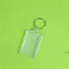 acrylic keychain blanks إدراج إطارات الصور والقوالب المفاتيح البلاستيكية مفتاح مربع مستطيل القلب الدائري BBE14184