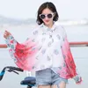 2022 Summer Sunscreen Scarf Clothes Beachwear Poncho Women Chiffon Cycling Cloak Shawl Coat Thin Style Lady Poncho Capes White