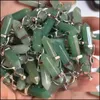 Arts And Crafts Natural Stone Green Aventurine Shape Charms Point Chakra Pendants For Jewelry Making Wholesal Sports Sports2010 Dhjp8