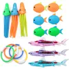 Детские игрушки для дайвинга установили 1 забавную игру Shark Rocket Throwing for Kids Summer Games Summer Accessories 220715