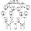 Party Decoration Mother Day Golden Silver Sequins Latex Balloons Set 16inch Mom Gift Rose Gold Letter Aluminum Foil Air GlobosParty