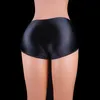 Pantaloncini spandex lucidi senza cuciture per donna Corti da motociclista Vestiti fitness lucidi Glitter sexy Palestra da corsa Yoga 220629