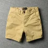 Pantaloncini estivi da uomo in 5 parti Pantaloni da lavoro casual Tinta unita Bermuda Homme 220722