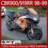 Carrosserie pour HONDA CBR 900 919 RR CC 98-99 ans Bodys 127No.45 CBR 919RR 900RR 900CC 919CC Orange plat CBR919 CBR900 RR CBR919RR 98 99 CBR900RR 1998 1999 Kit de carénage