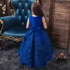 2022新しい魅力的な子供用服プリンセスページェントフラワーガールズドレスプロムウェディングパーティーバースデードレスa17