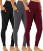 Top Pantaloni da Yoga con Tasche per Donna Leggings da Allenamento a Vita Alta Progettista di Palestra Collant Completo Elastico Fitness Lady